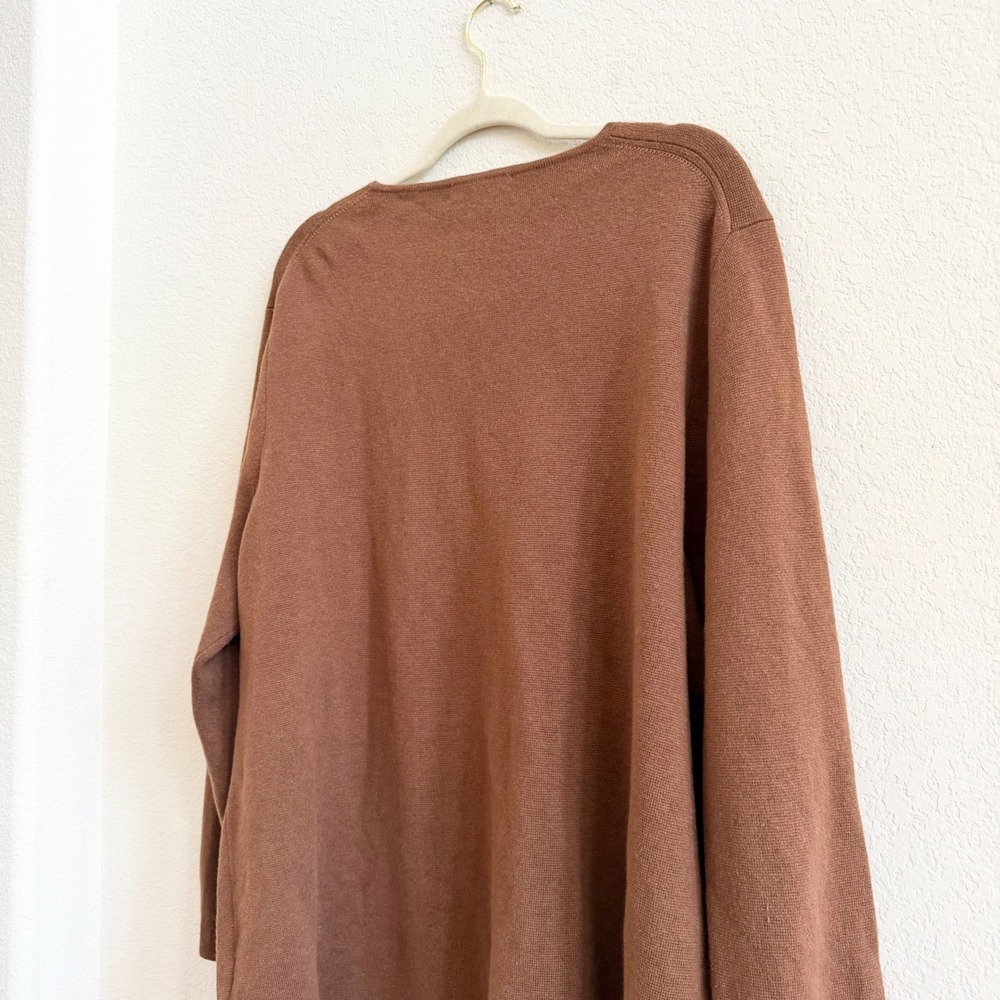 J.Crew Giselle Sweaterblazer in Heather Walnut Brown Merino Wool Blend Cardigan - Picture 14 of 15
